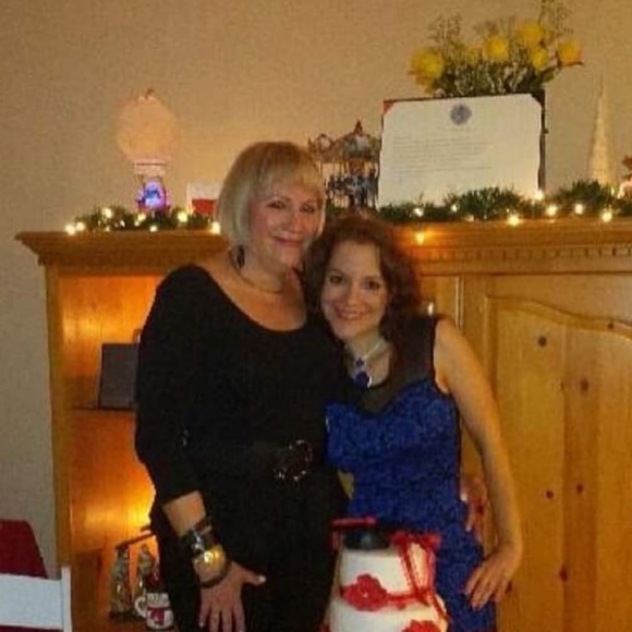 Royal Blue sheer dress - Picture 2 of 3